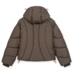 Favela Abstrakte Puffer Jacke Braun