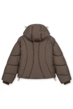 Favela Abstrakte Puffer Jacke Braun