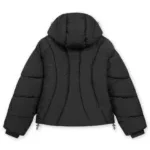 Favela Abstrakte Puffer Jacke Schwarz