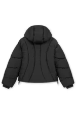 Favela Abstrakte Puffer Jacke Schwarz