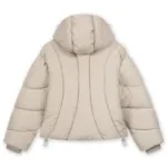 Favela Abstrakte Puffer Jacke Taupe