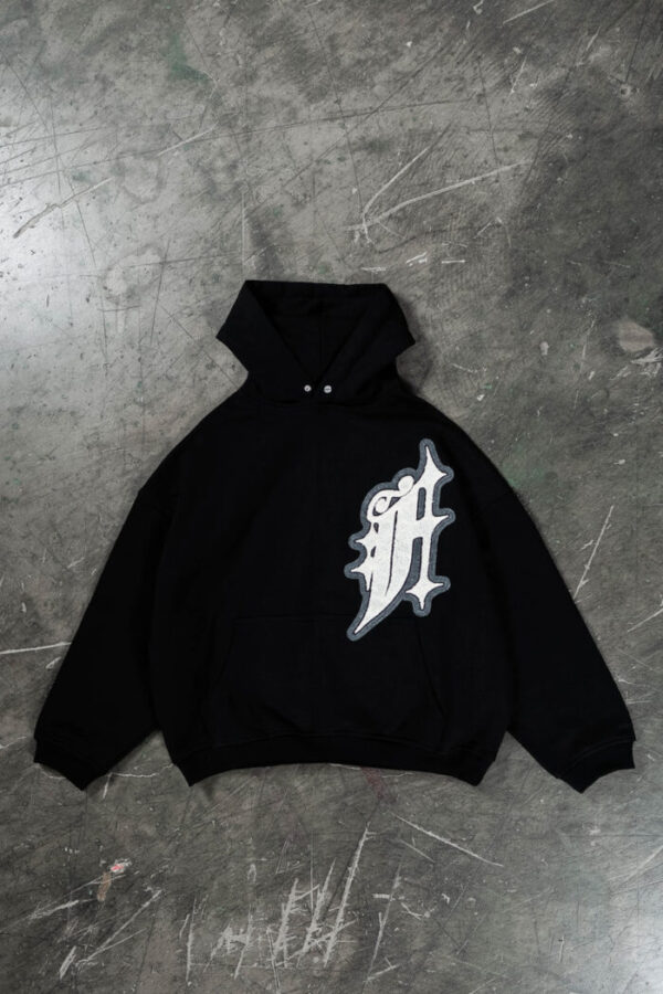 Favela Big F Snap Button Hoodie Schwarz