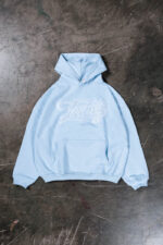 Favela Neuer 3D Druckknopf Hoodie Babyblau