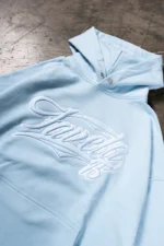 Favela Neuer 3D Druckknopf Hoodie Babyblau