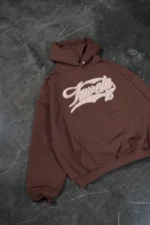 Favela Neuer 3D Druckknopf Hoodie Kaffee