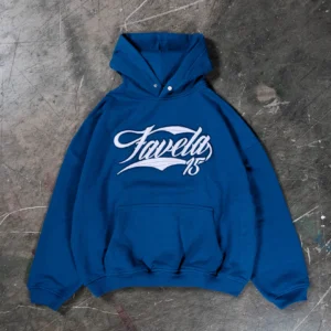 Favela Neuer 3D Druckknopf Hoodie Marine