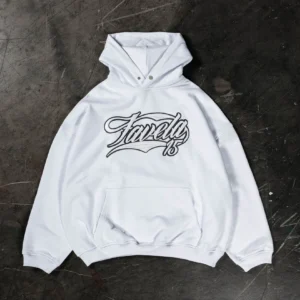 Favela Neuer 3D Druckknopf Hoodie Weiß