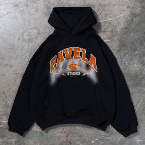 Favela Old Collage Hoodie Schwarz