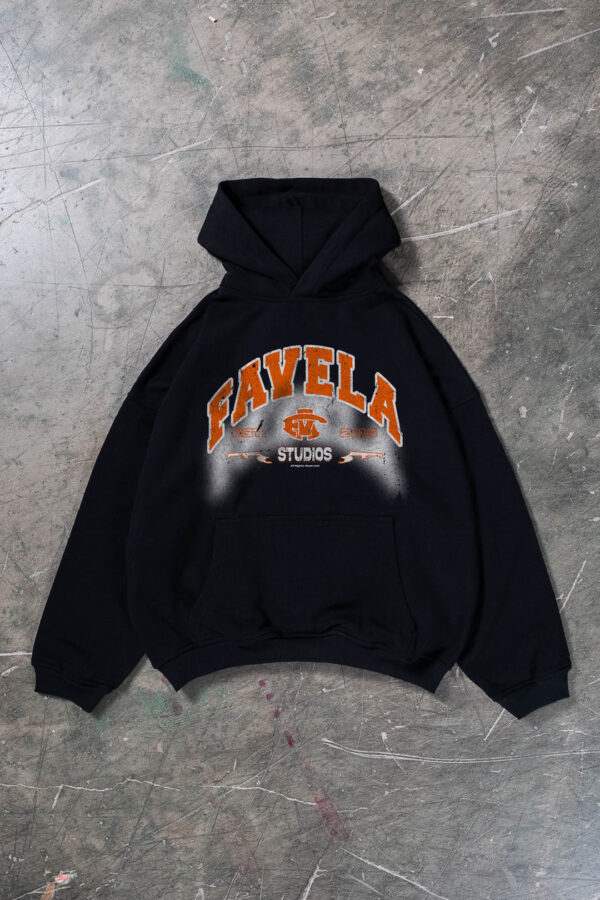 Favela Old Collage Hoodie Schwarz