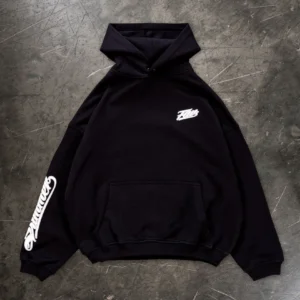 Favela SS23 Schwarz Snap Button Hoodie