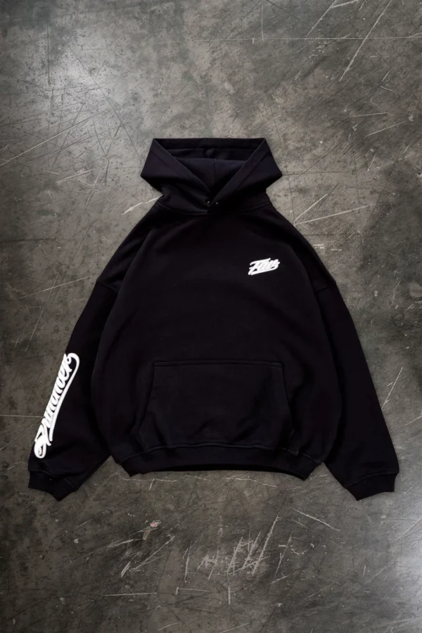 Favela SS23 Schwarz Snap Button Hoodie