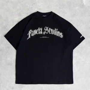 Favela Studios Chrom Schwarzes T-Shirt