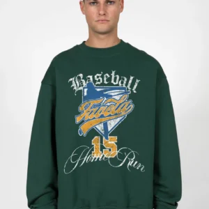 %HOMERUN HUNTER GREEN CREWNECK%