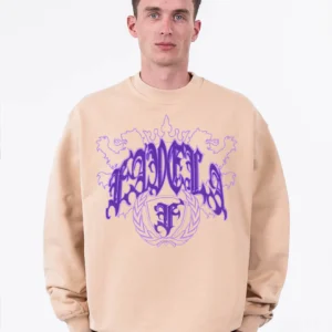 %COAT OF ARMS BEIGE CREWNECK%