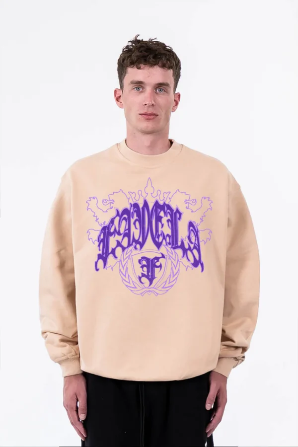 %COAT OF ARMS BEIGE CREWNECK%