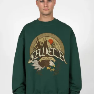 MOUNTAIN HUNTER GREEN CREWNECK