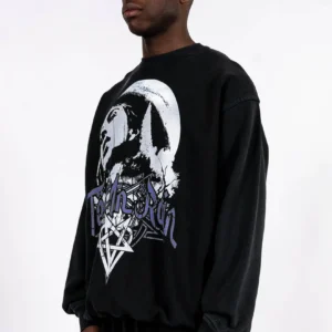 %TEARS IN RAIN VINTAGE BLACK CREWNECK%